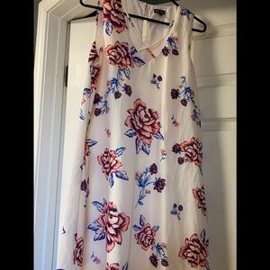 Cream colored dress with flowers